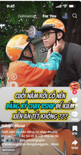 TikTok lead-form ad for Bship driver recruitment