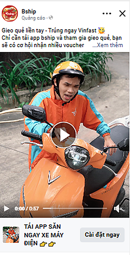Facebook ad with a real Bship driver